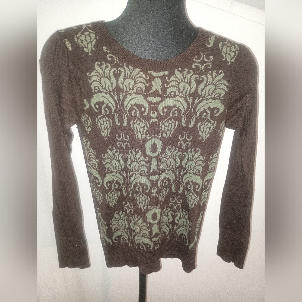 Mossimo Supply Co. Brown and Mint Sweater